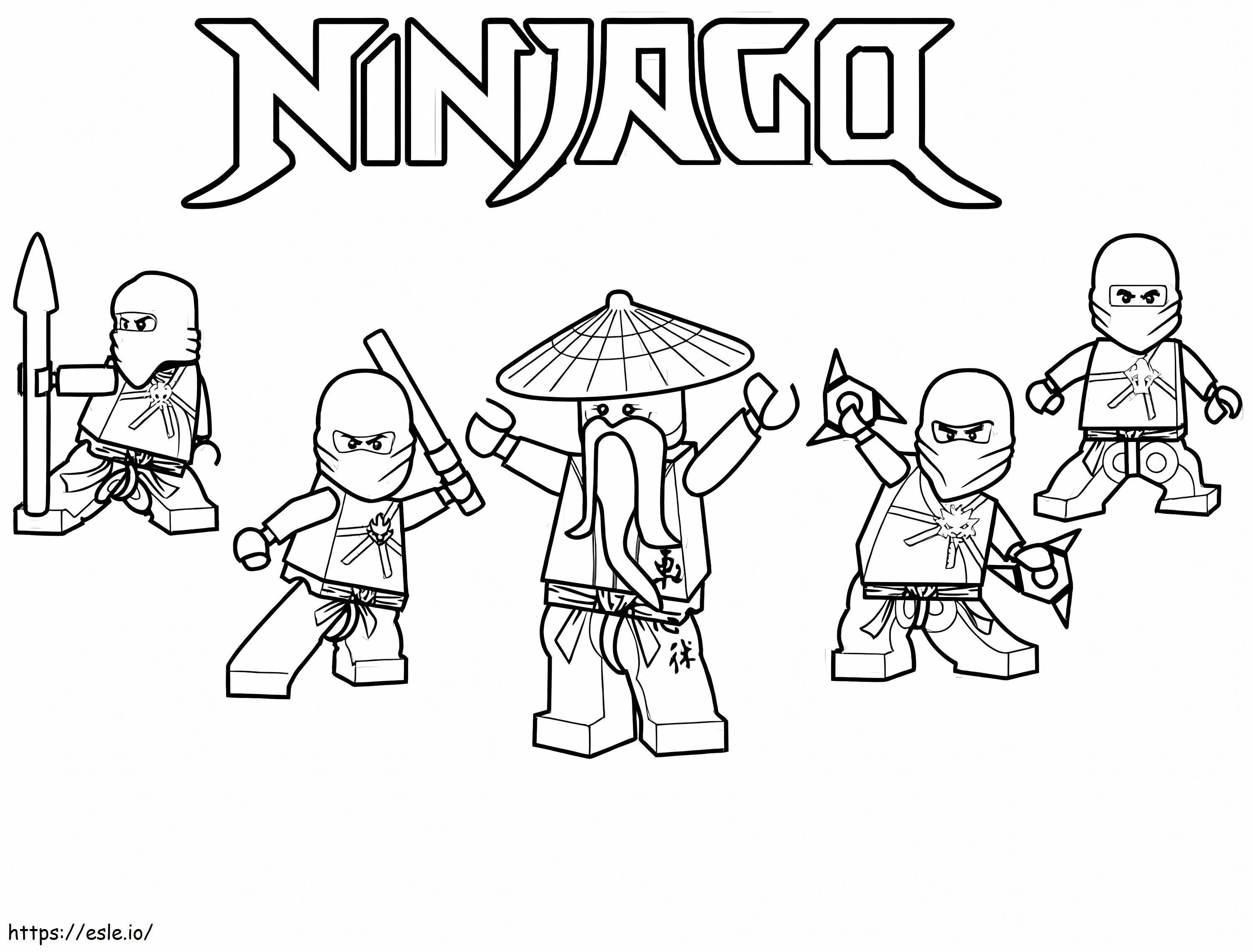 Çocuklar İçin Ninjago boyama