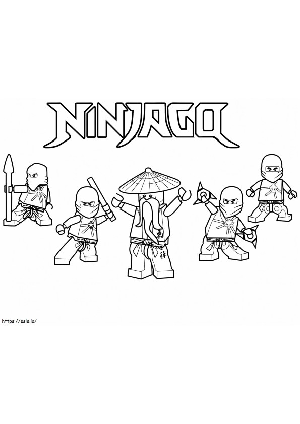 Ninjago para niños para colorear
