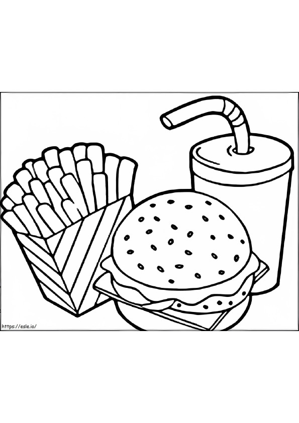 Imagem HQ de comida do McDonalds para colorir