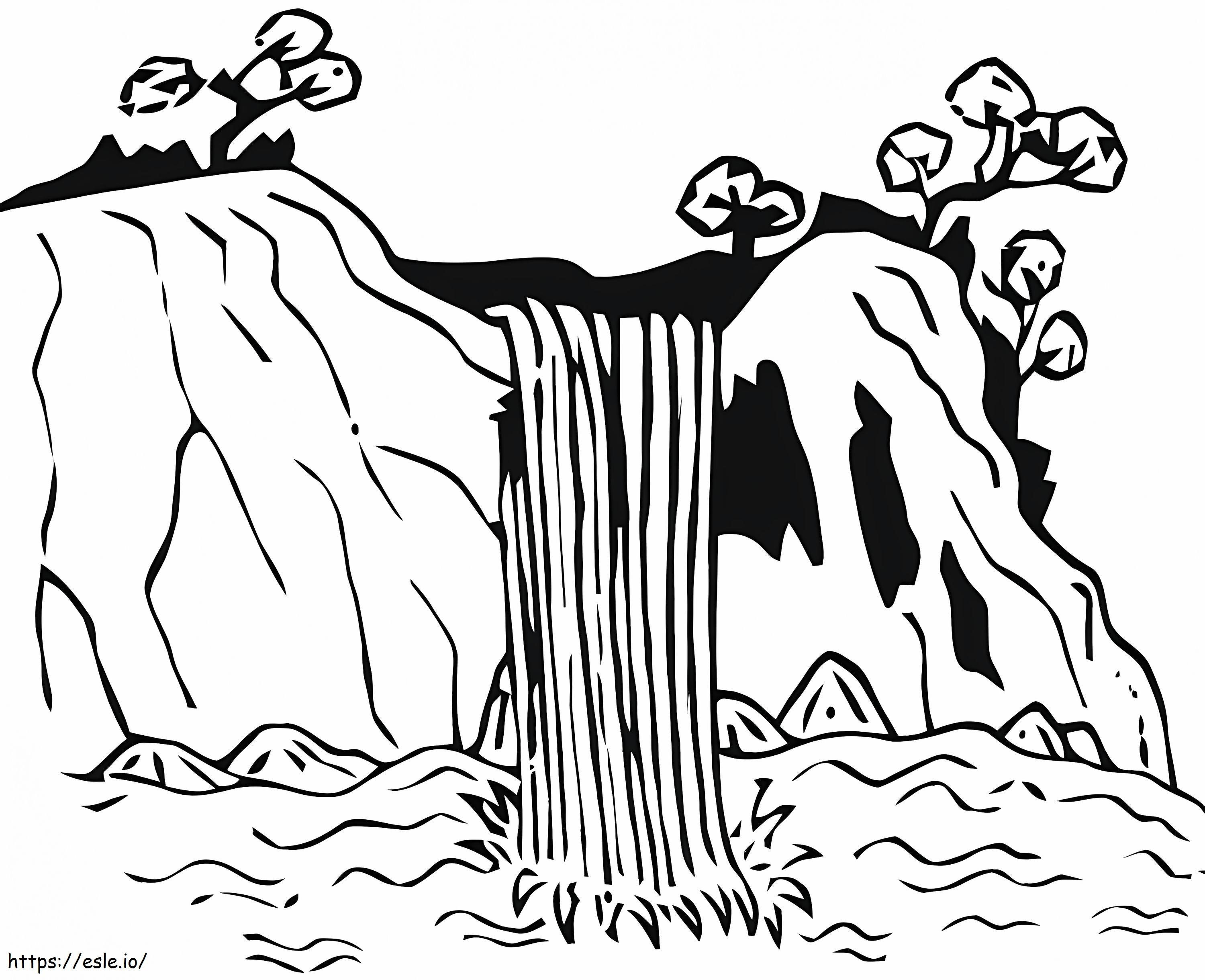 Wasserfall zum Ausdrucken ausmalbilder