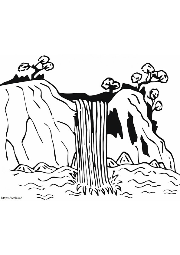 Wasserfall zum Ausdrucken ausmalbilder