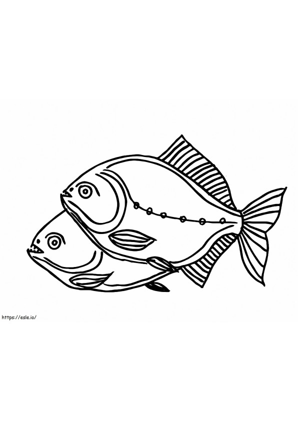 Two Piranhas coloring page