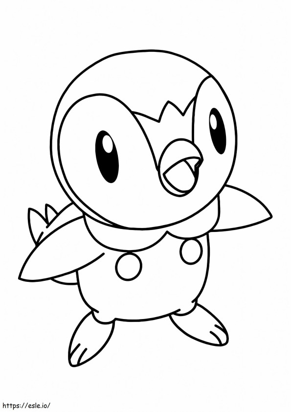 Kawaii Piplup Pokemon coloring page