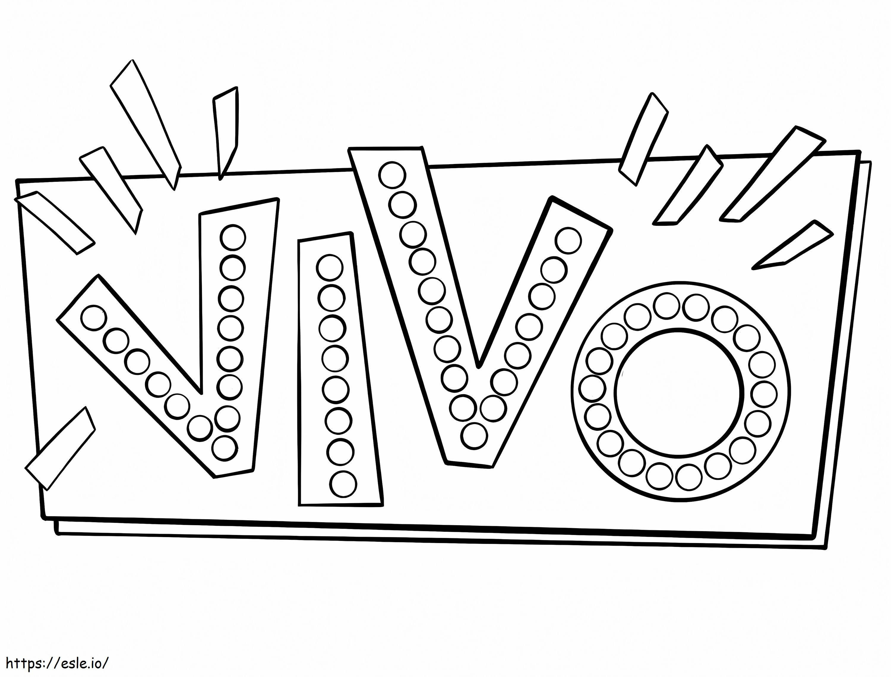 Vivo Cartoon Logo coloring page