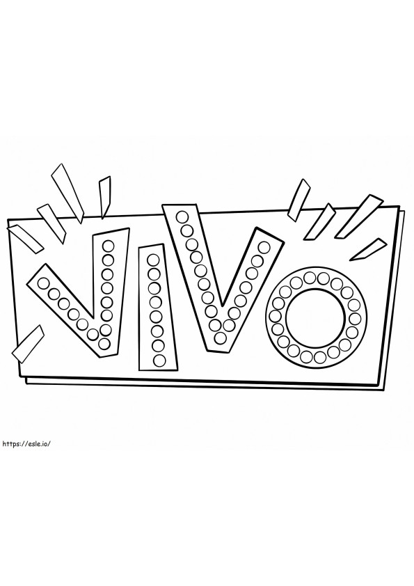 Logotipo dos desenhos animados da Vivo para colorir