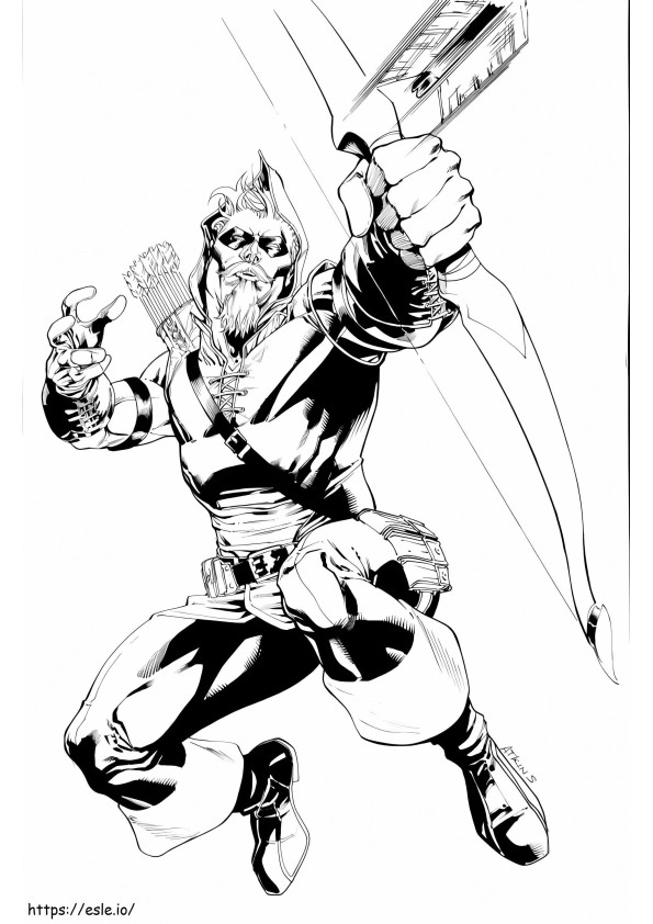Fresh Green Arrow coloring page