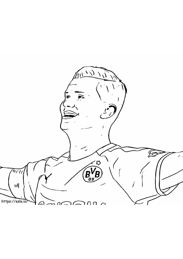 Erling Haaland Printable coloring page