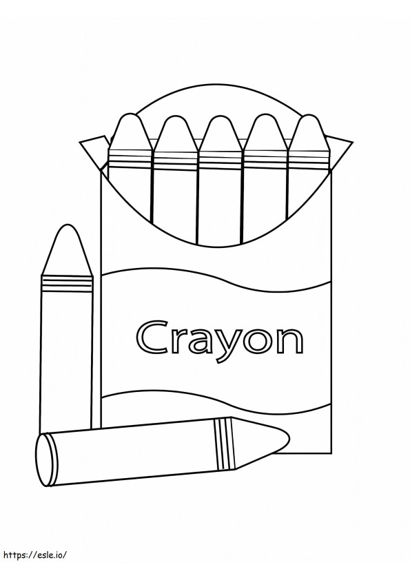 Caja de crayones imprimible para colorear
