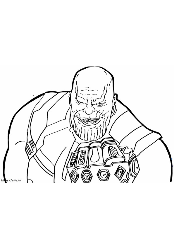 Versão antiga de Thanos e seu soco Infinity Gauntlet para colorir