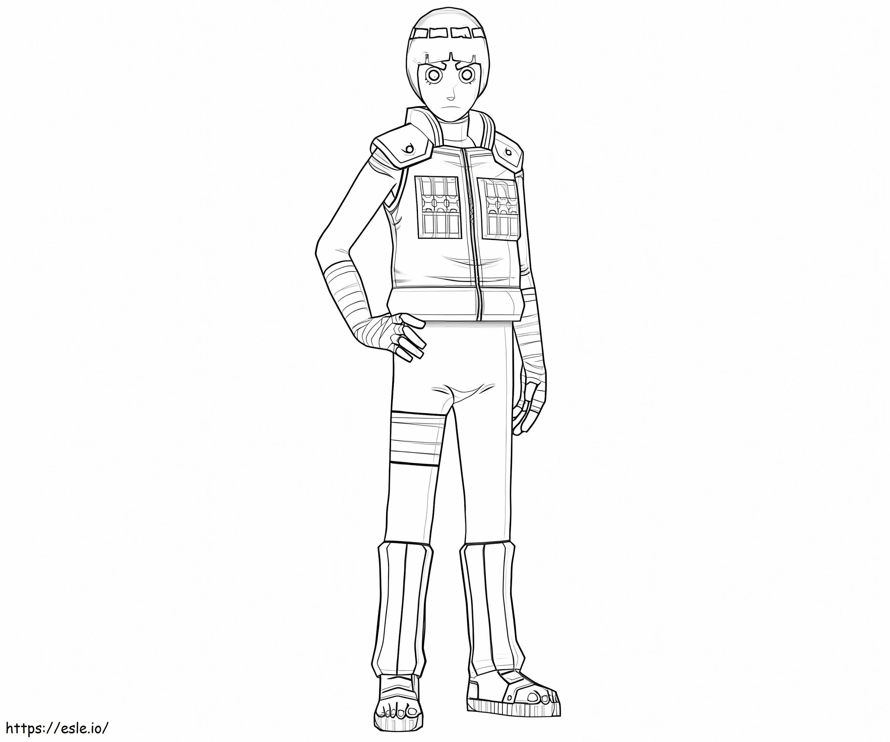 Awesome Rock Lee coloring page