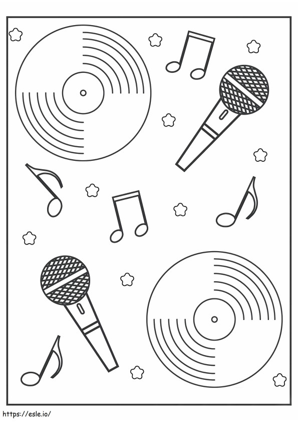Beautiful Musical Note coloring page