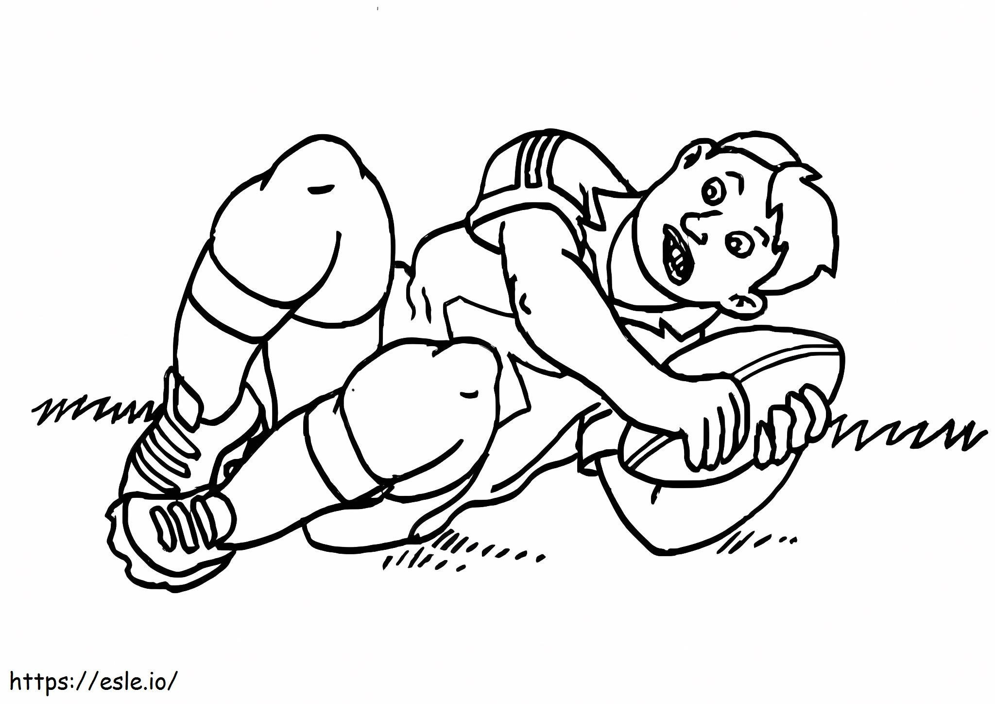 A Rugby Player coloring page
