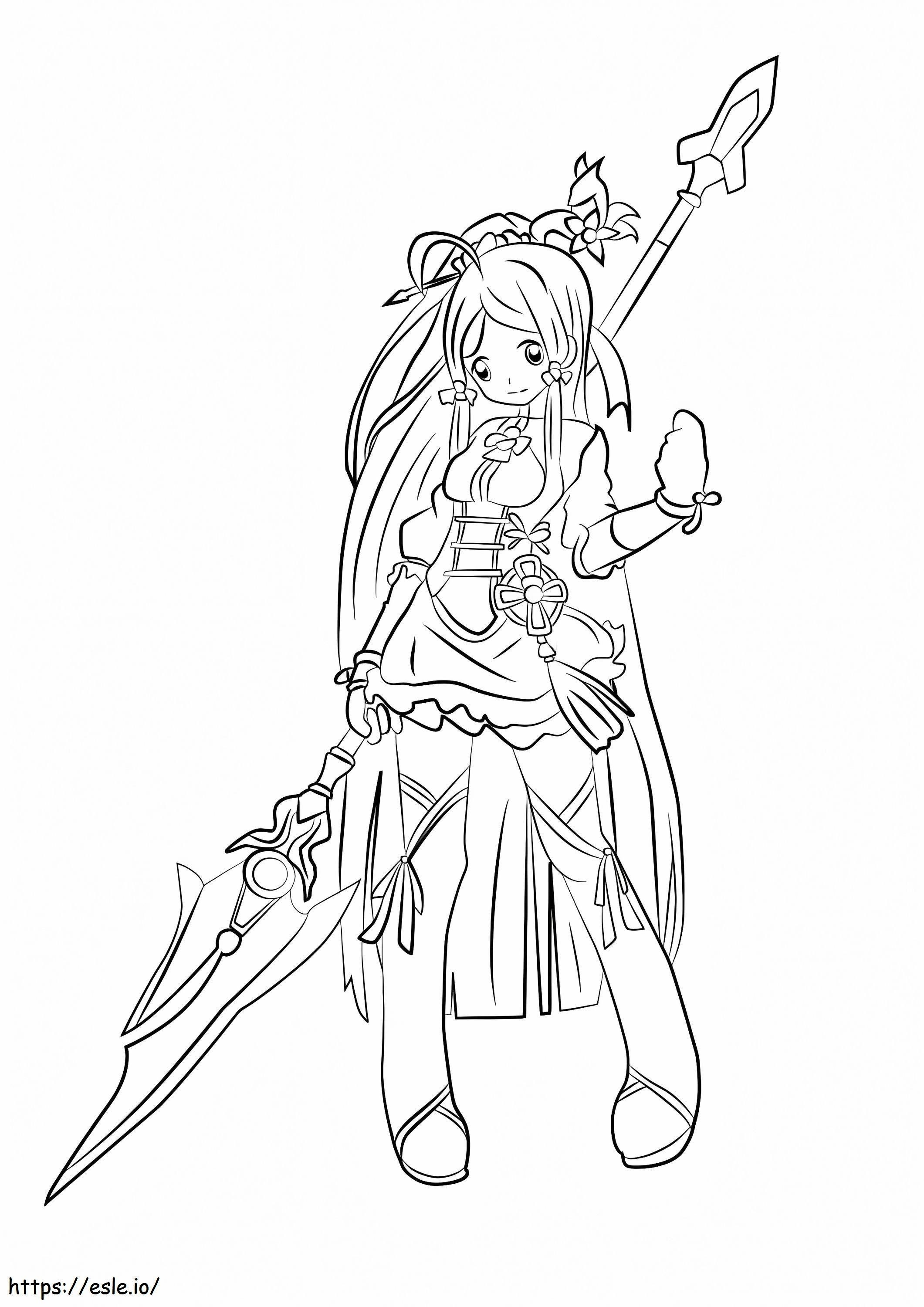 Ara Haan From Elsword coloring page