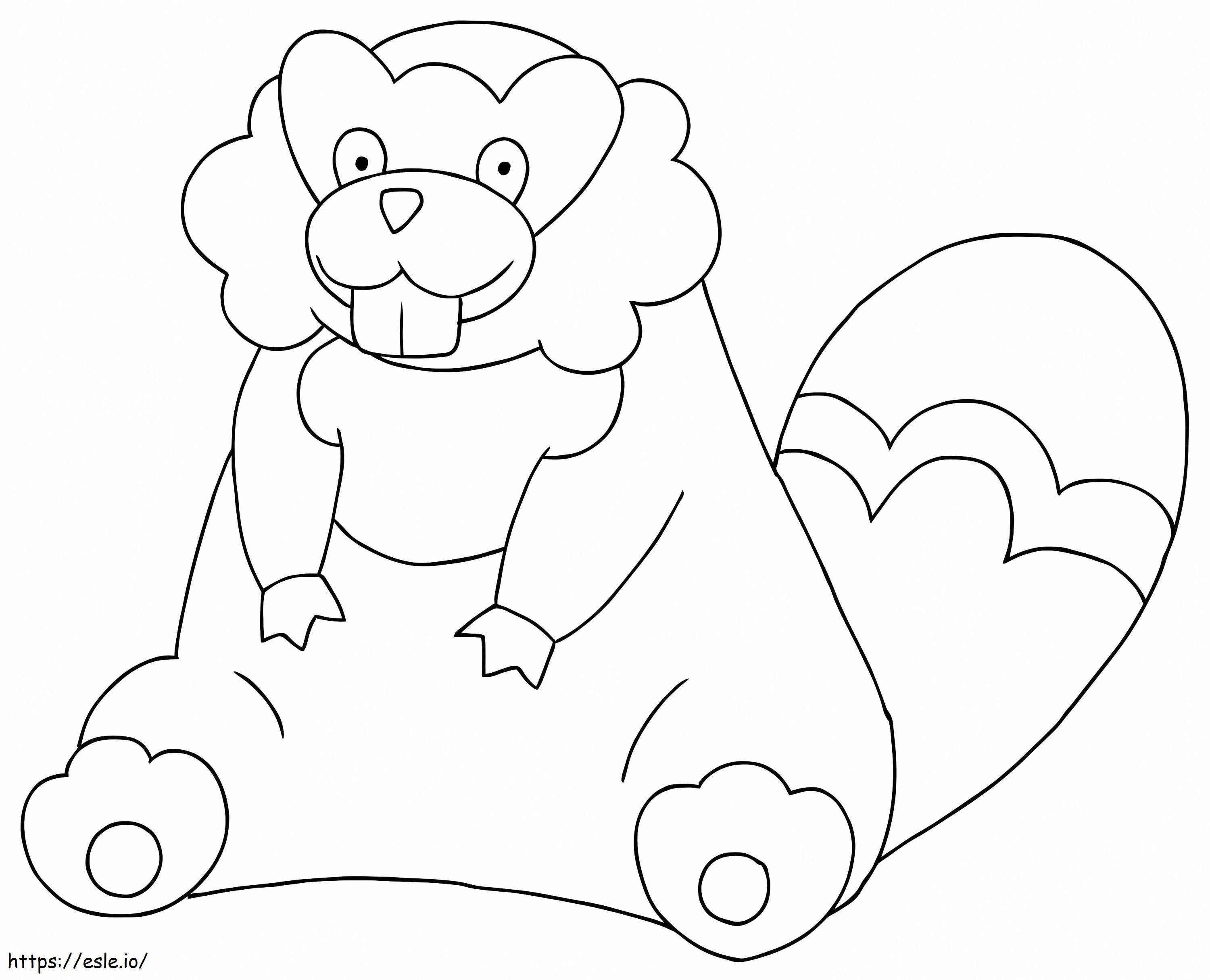 Coloriage Pokémon Bibarel Gen 3 à imprimer dessin