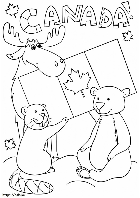 Canada Day coloring page