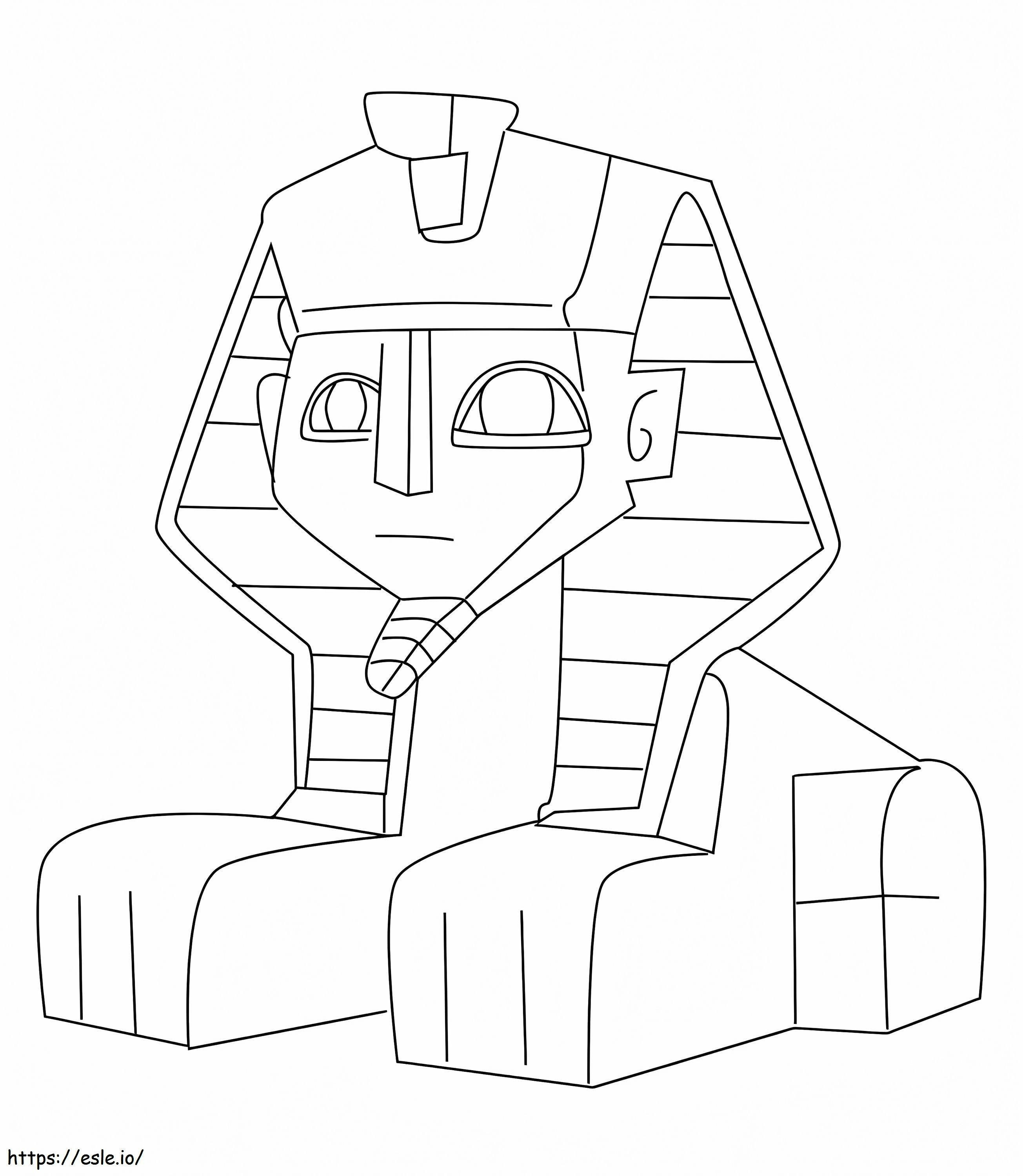 Cute Sphinx coloring page
