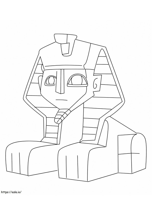 Coloriage Sphinx mignon à imprimer dessin