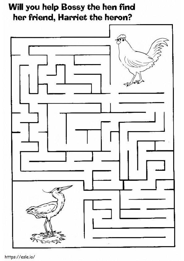 Free Maze coloring page
