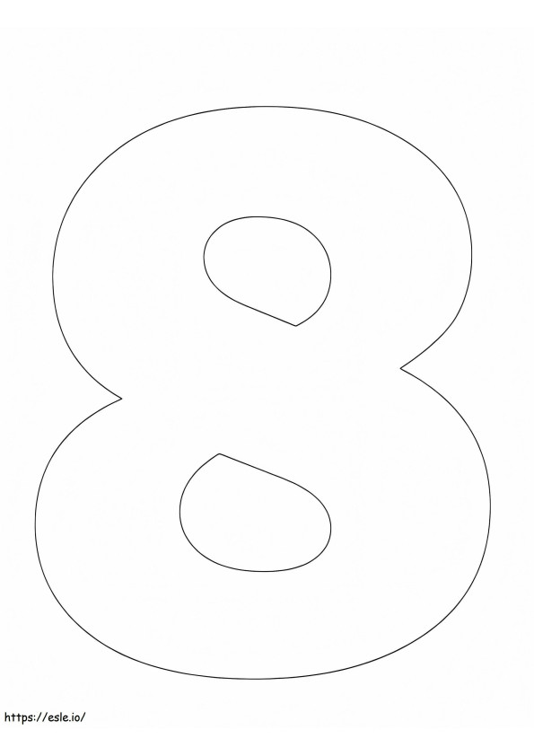 Free Printable Number 8 coloring page