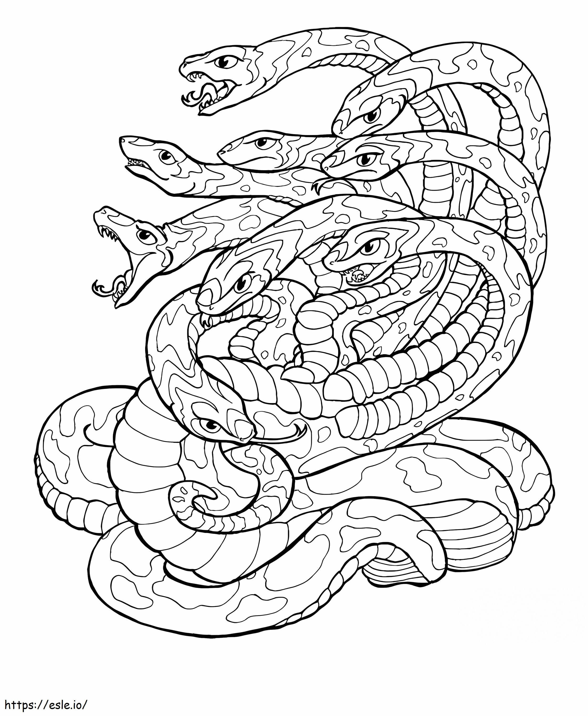 Monster Hydra coloring page