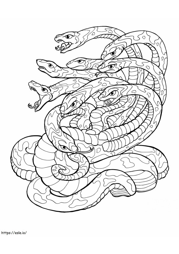 Monster Hydra coloring page