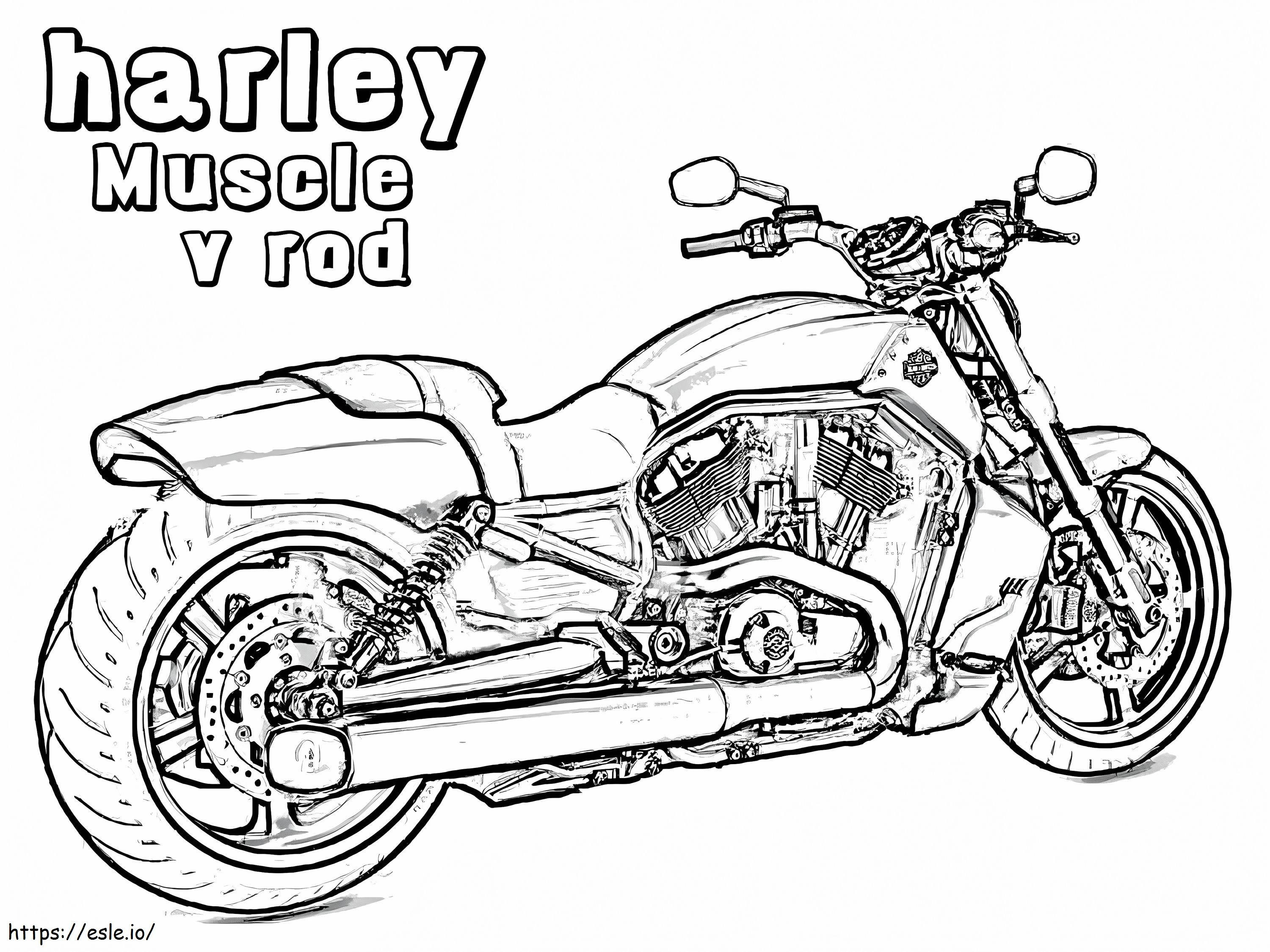 Harley Davidson de imprimat de colorat