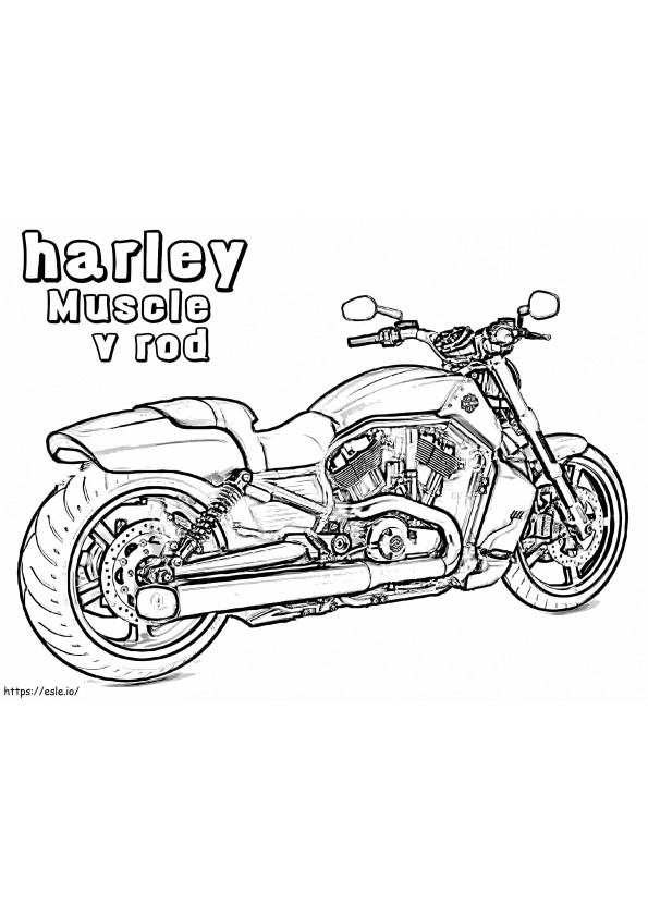 Harley Davidson Tulostettava värityskuva