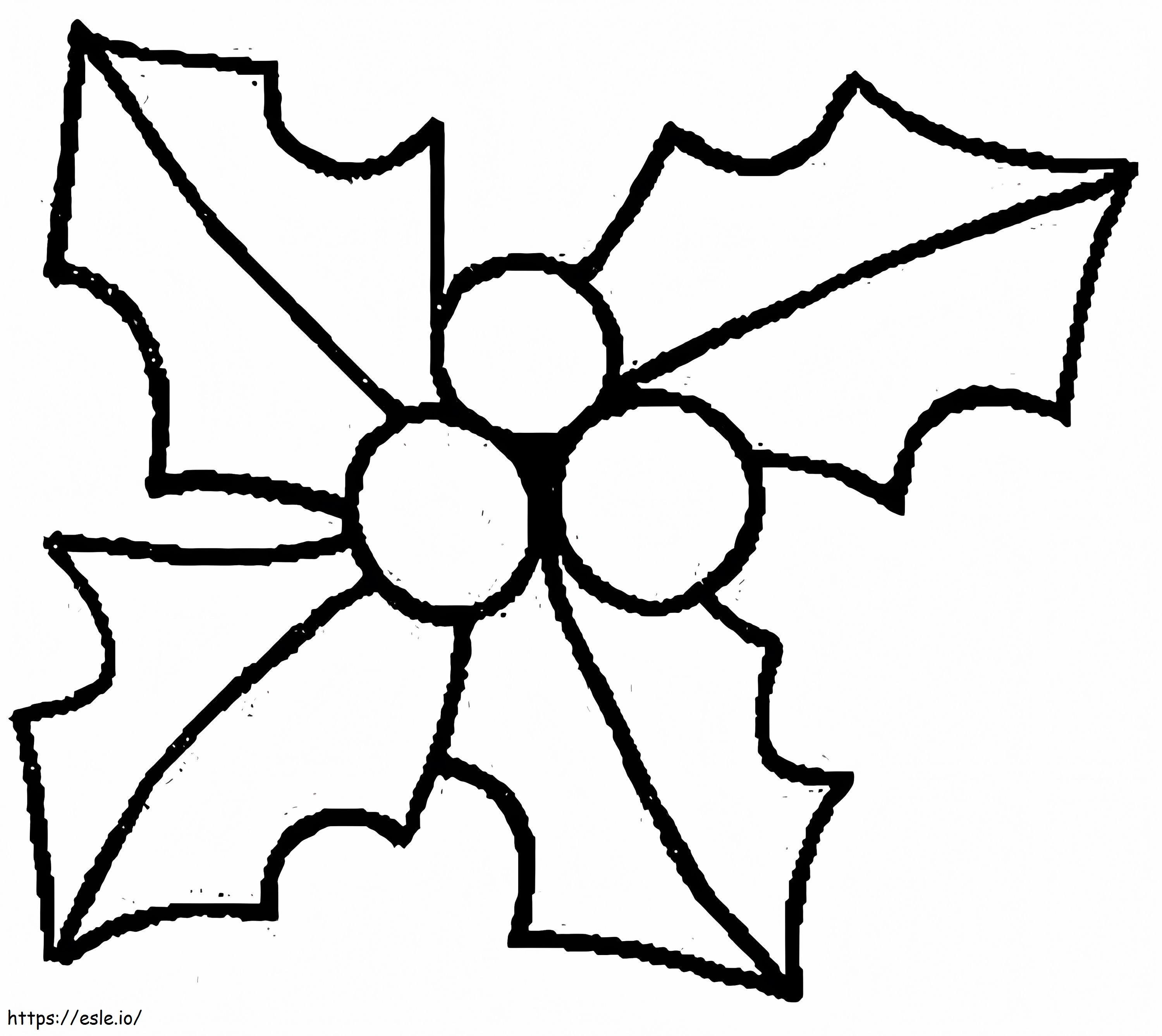 Christmas Holly 5 coloring page