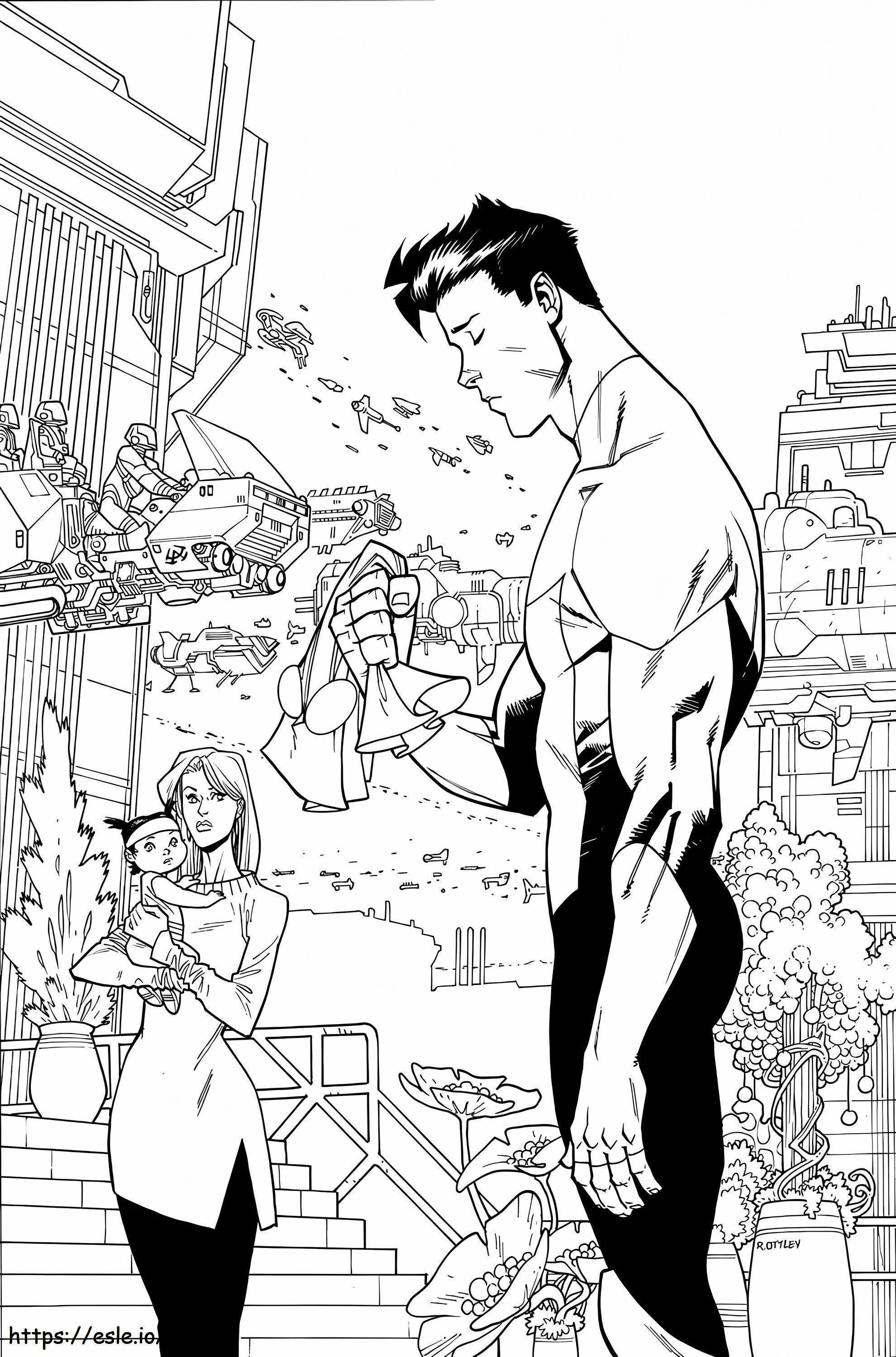 Invincible Unmask coloring page