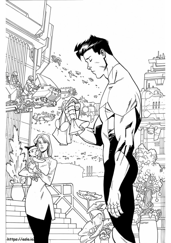 Invincible Unmask coloring page