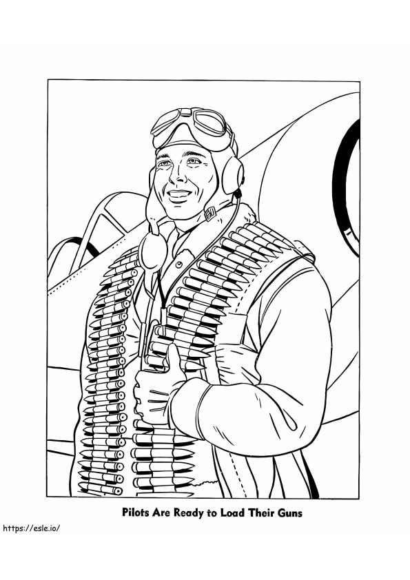 Army Pilot coloring page
