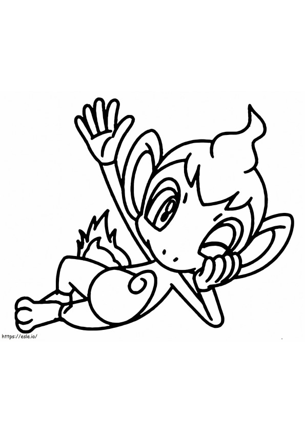 Chimchar Printable coloring page