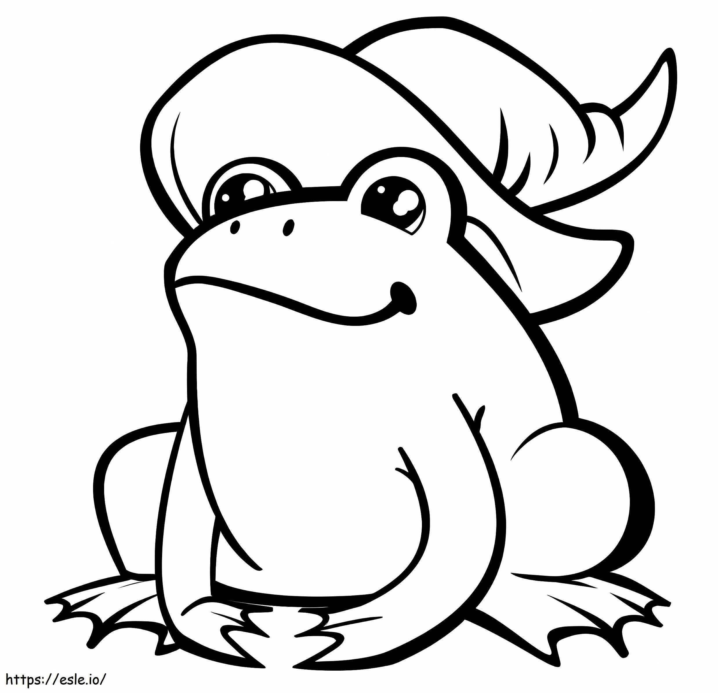 Frog Witch Smiling coloring page