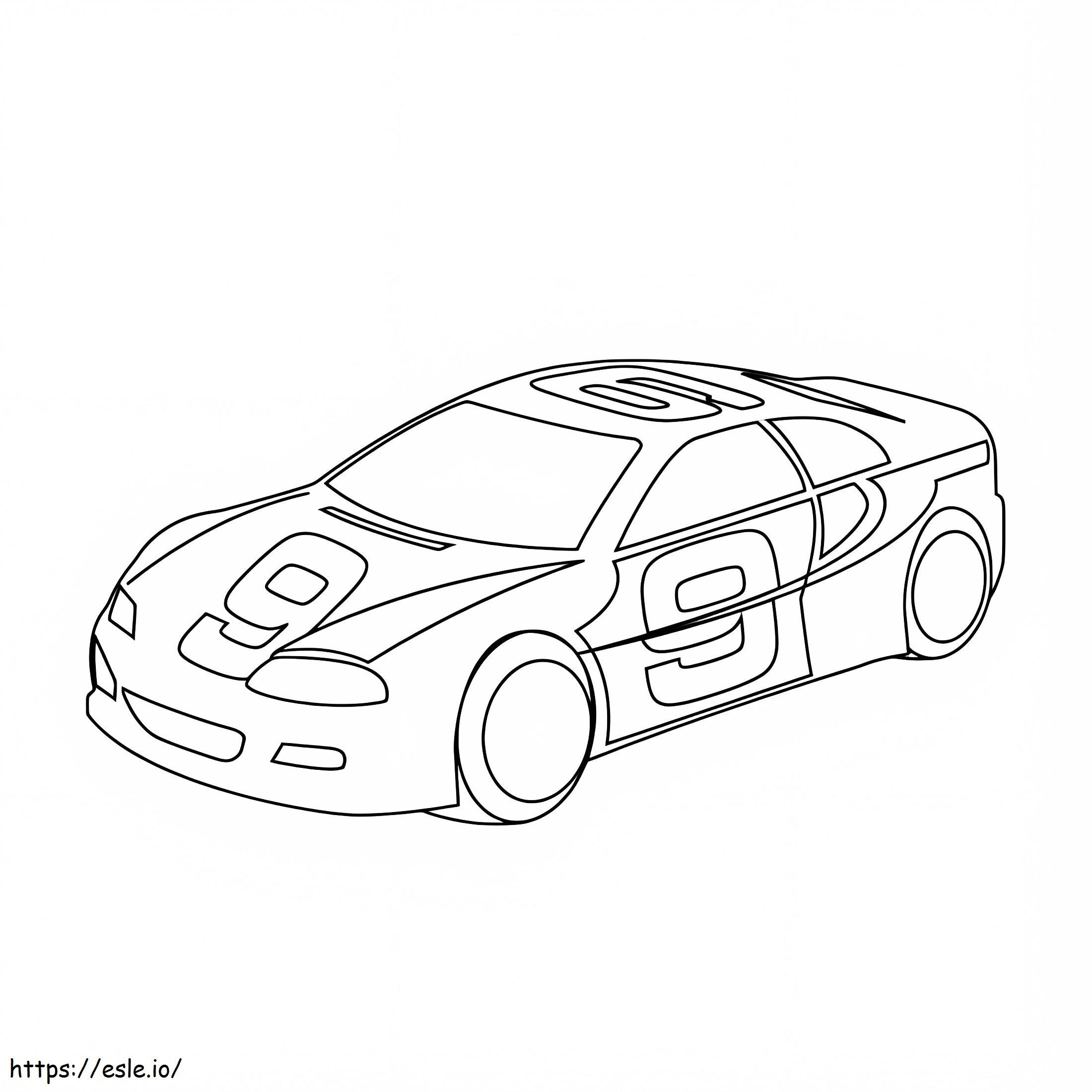 Racing Car 6 coloring page