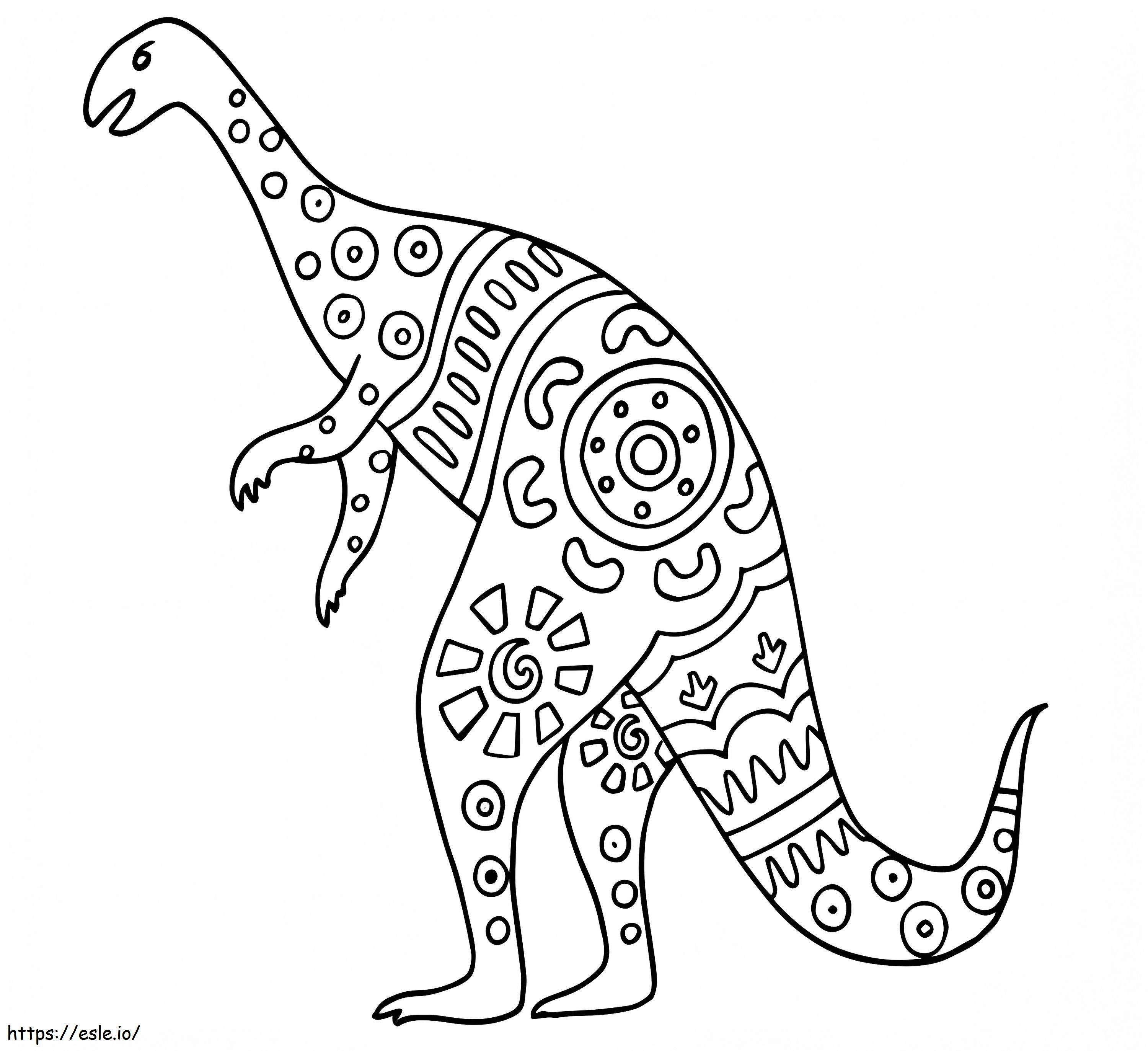 Plateosaurio Alebrije para colorear