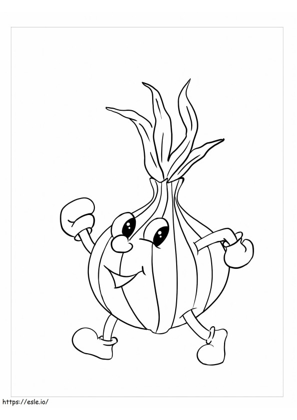 Onion Walking coloring page