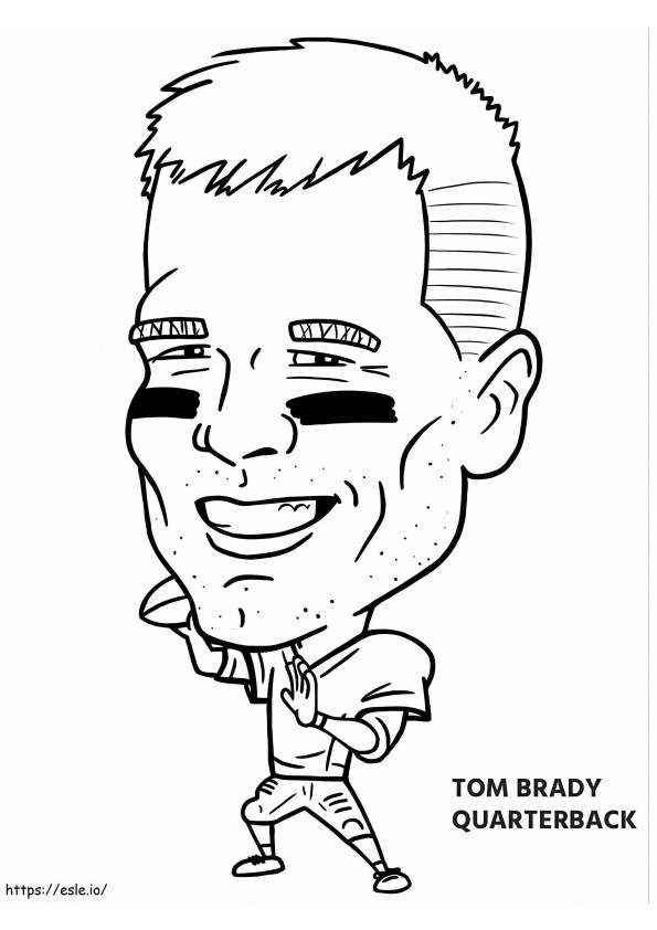 Tom Brady kleurplaat