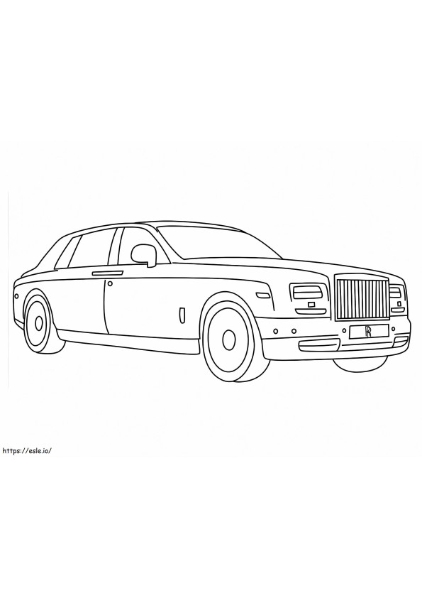 Rolls Royce gratis afdrukbaar kleurplaat