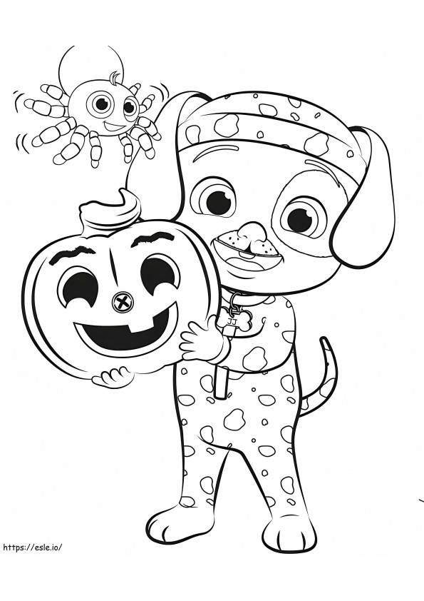 JJ Halloween Cocomelon para colorir