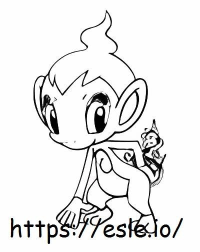 Chimchar coloring page
