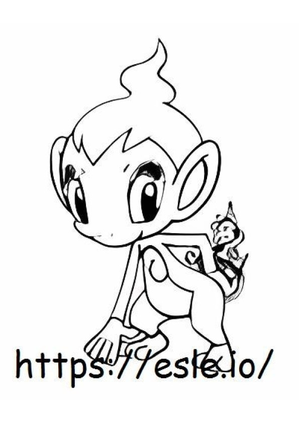 Chimchar coloring page