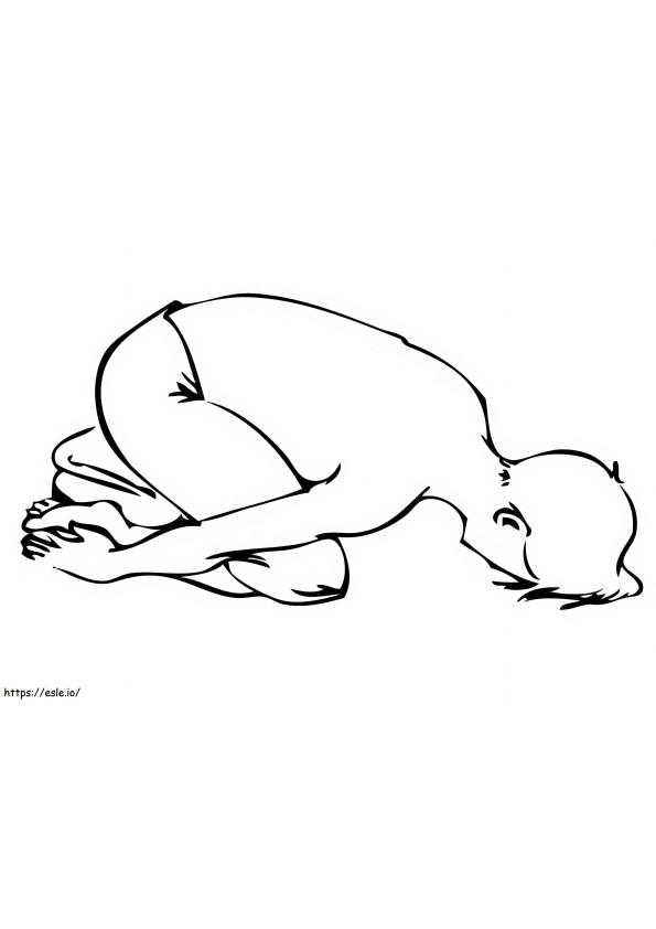 Free Yoga coloring page