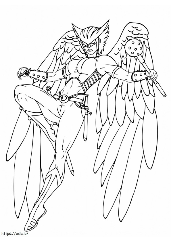 Upea Hawkgirl värityskuva