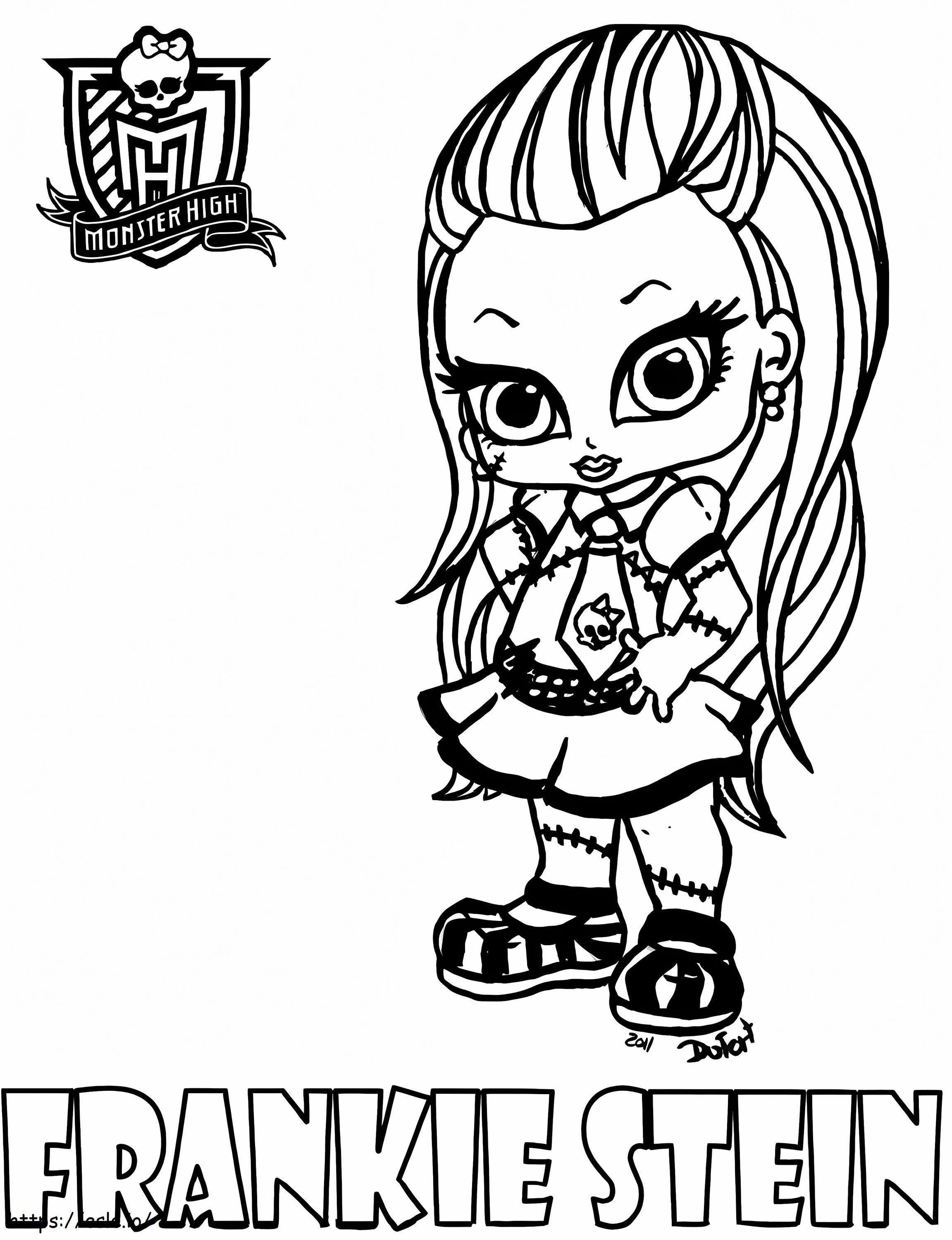 Bayi Monster High Frankie Stein Gambar Mewarnai