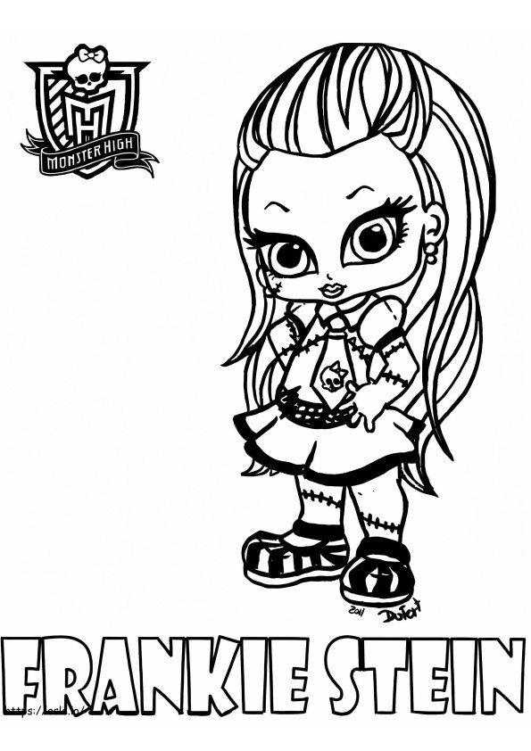 Frankie Stein Monster High Baby coloring page