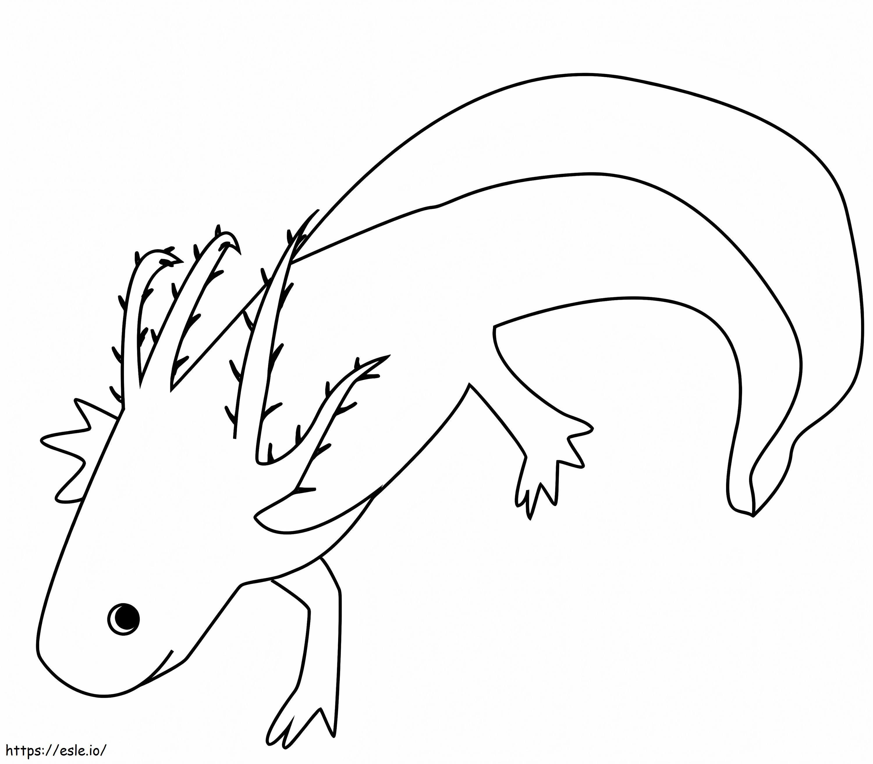 Coloriage Axolotl gratuit à imprimer dessin