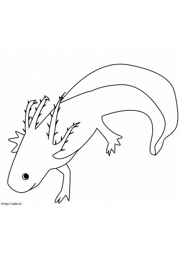 Free Axolotl coloring page