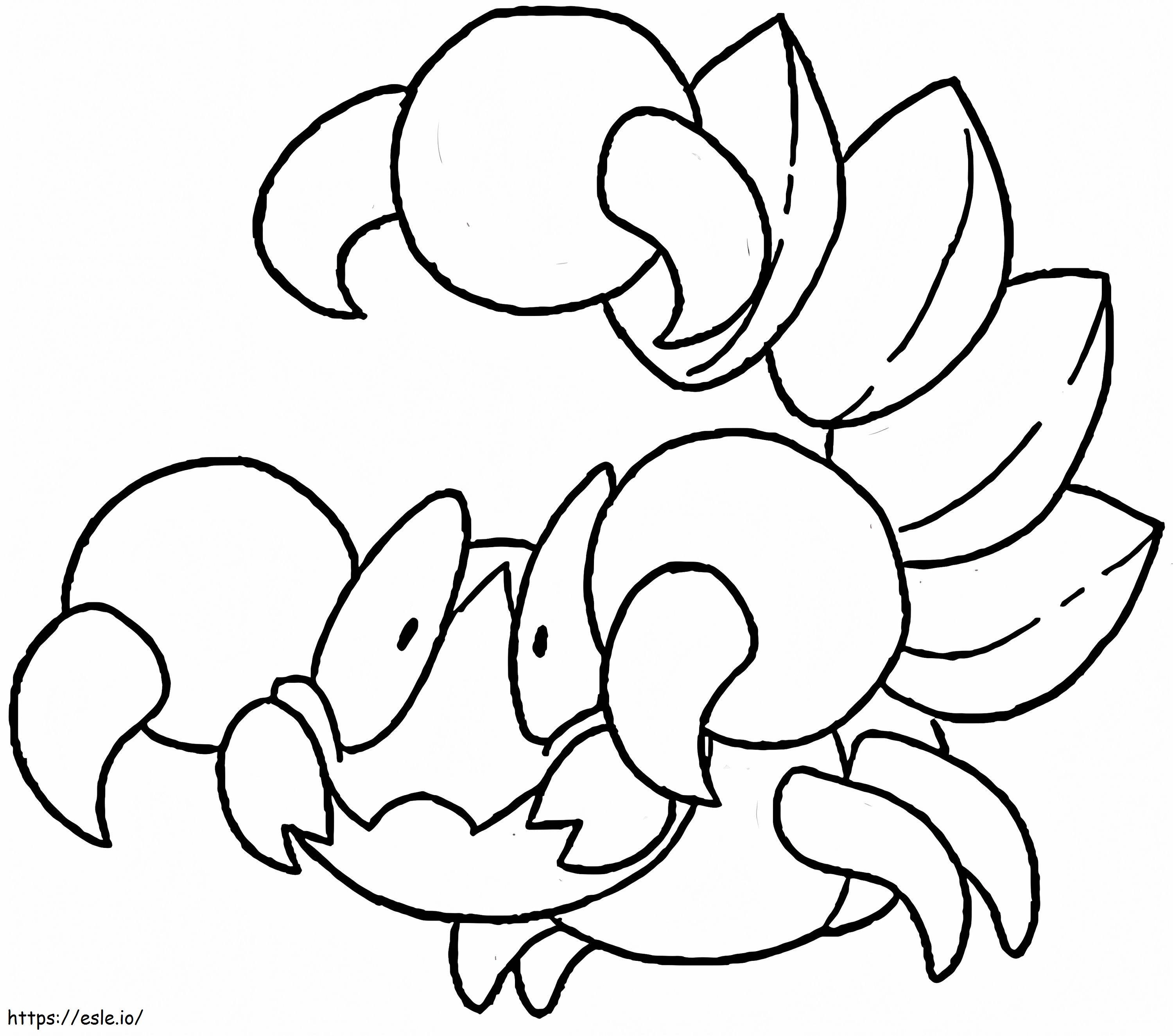 Printable Skorupi Pokemon coloring page