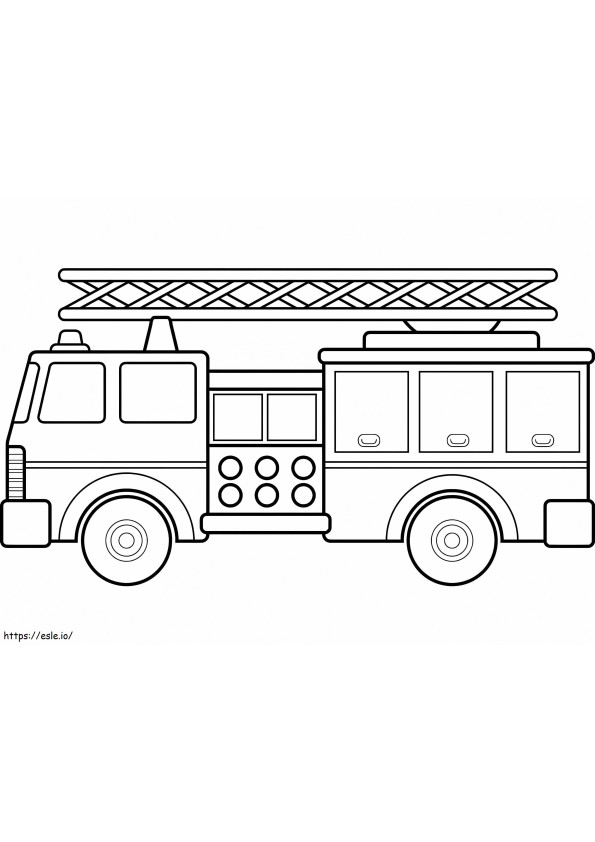 Single Fire Truck 1 coloring page