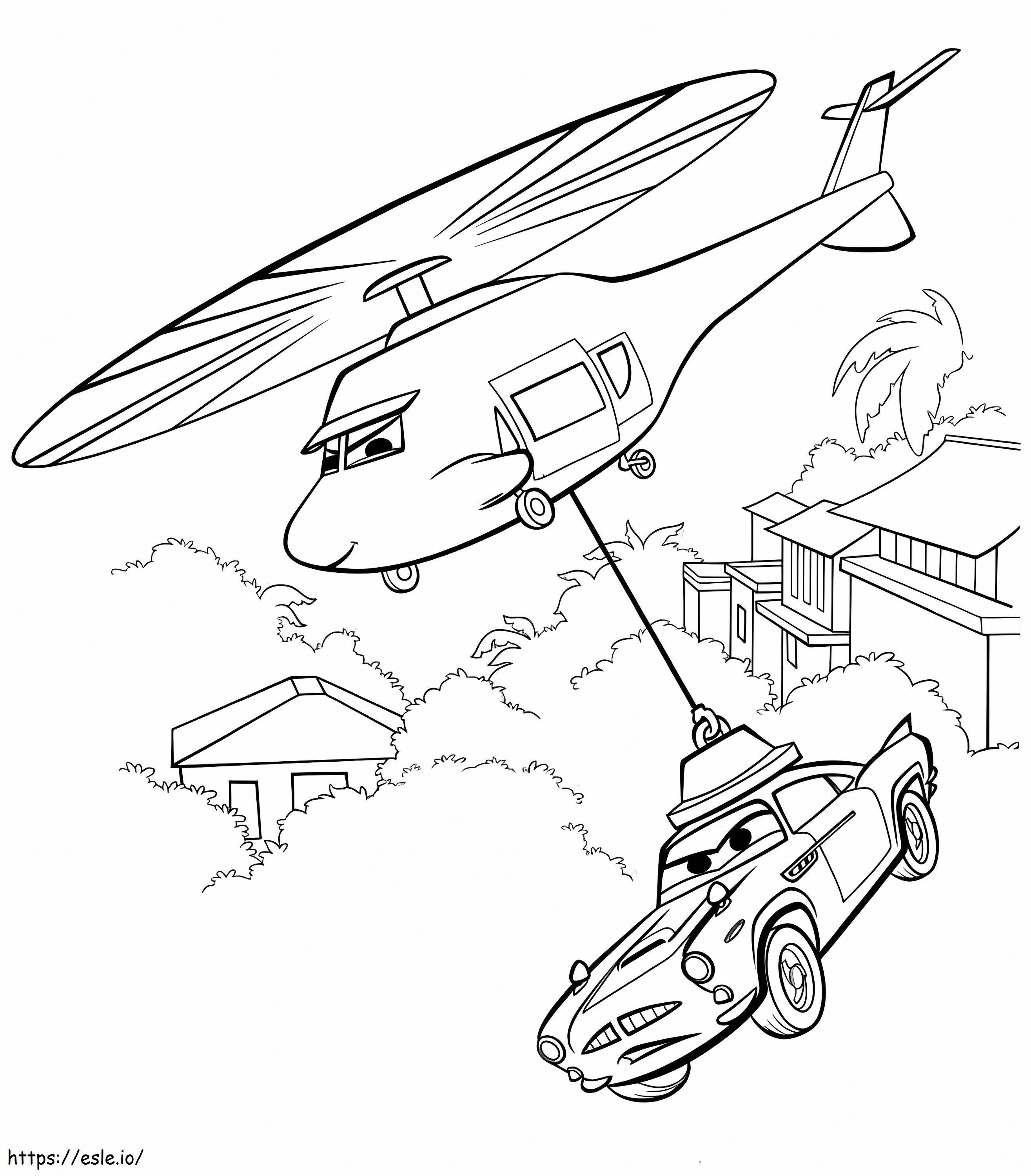 Cars Characters 4 coloring page